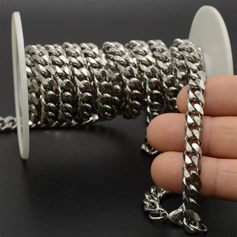 mens stainless steel box chain|stainless steel curb chain bulk.